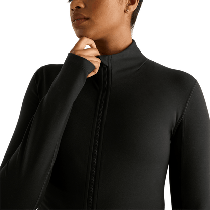 NOBULL Women's Black Matte Zip-Up Jacket