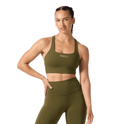 NOBULL Tactical Green NOBULL Drive Longline Sports Bra