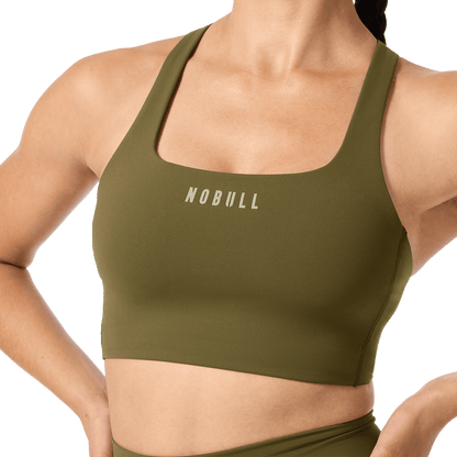 NOBULL Tactical Green NOBULL Drive Longline Sports Bra