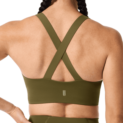 NOBULL Tactical Green NOBULL Drive Longline Sports Bra