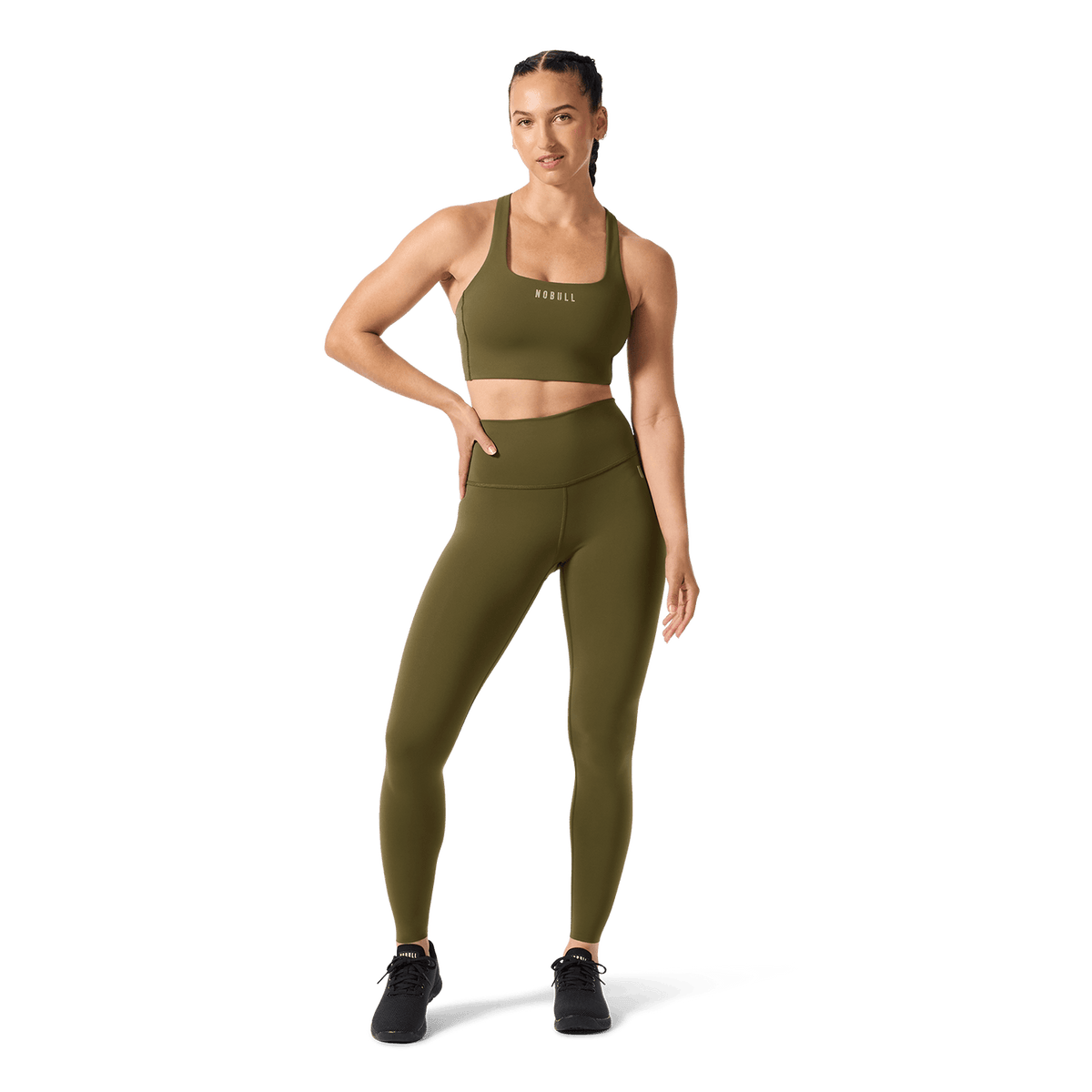 NOBULL Tactical Green NOBULL Drive Longline Sports Bra