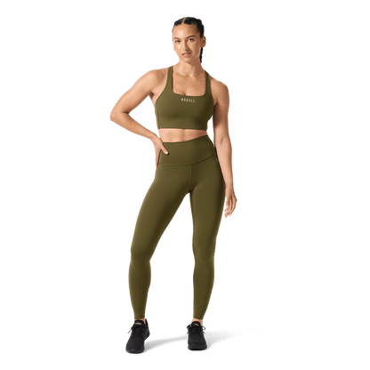 NOBULL Tactical Green NOBULL Drive Longline Sports Bra