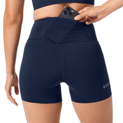 NOBULL Women's Night Navy High-Rise Drive Short 4"