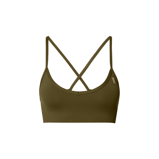 NOBULL Tactical Green Drive Thin Strap Sports Bra