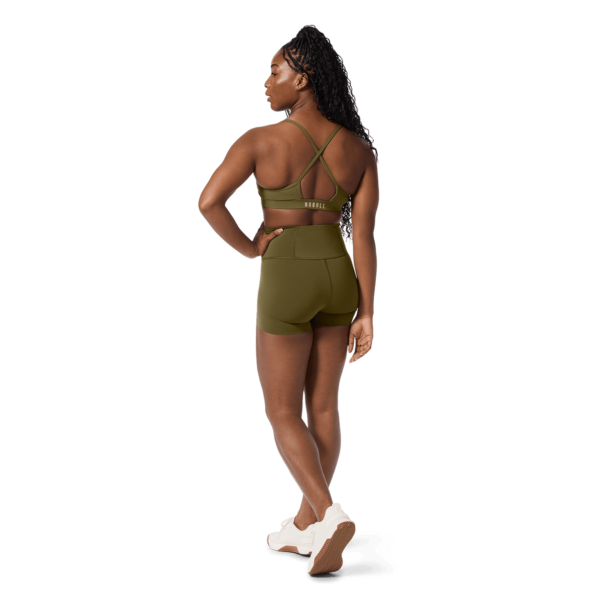 NOBULL Tactical Green Drive Thin Strap Sports Bra
