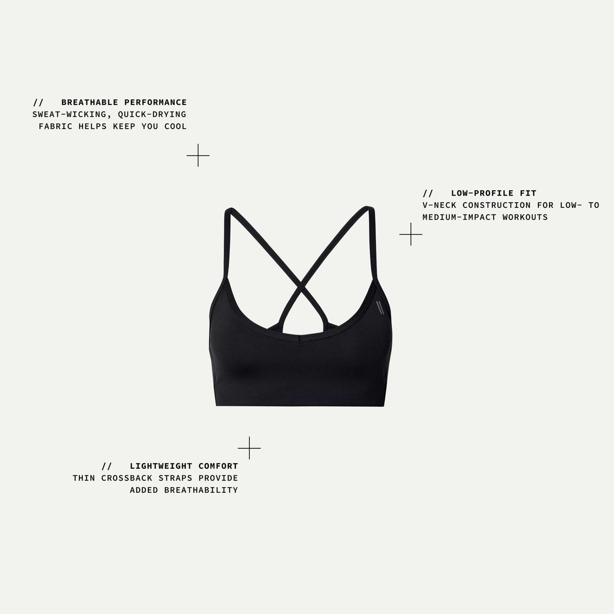 NOBULL Tactical Green Drive Thin Strap Sports Bra
