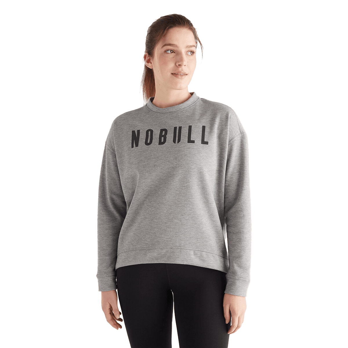 NOBULL Women's Heather Gray NOBULL Crew Sweatshirt