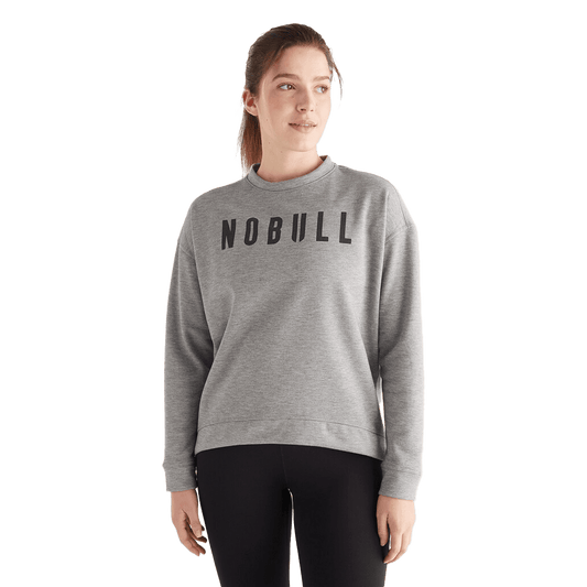 NOBULL Women's Heather Gray NOBULL Crew Sweatshirt