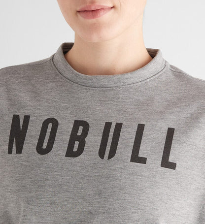 NOBULL Women's Heather Gray NOBULL Crew Sweatshirt