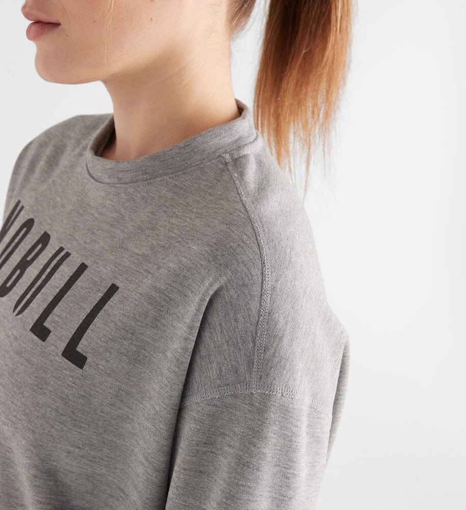 NOBULL Women's Heather Gray NOBULL Crew Sweatshirt