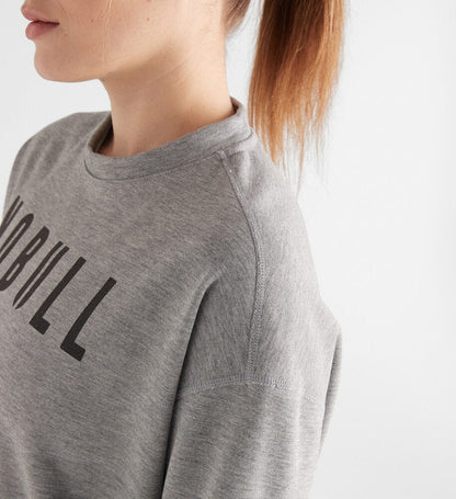 NOBULL Women's Heather Gray NOBULL Crew Sweatshirt
