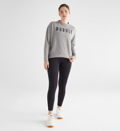 NOBULL Women's Heather Gray NOBULL Crew Sweatshirt