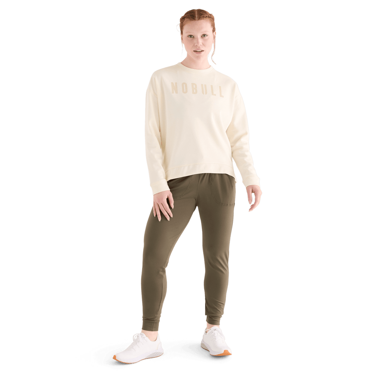 NOBULL Women's Ivory NOBULL Crew Sweatshirt