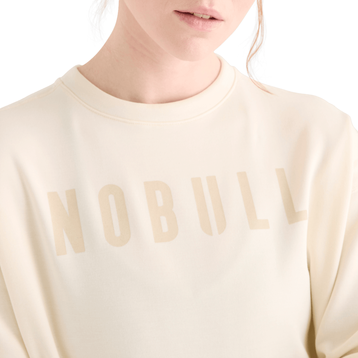 NOBULL Women's Ivory NOBULL Crew Sweatshirt