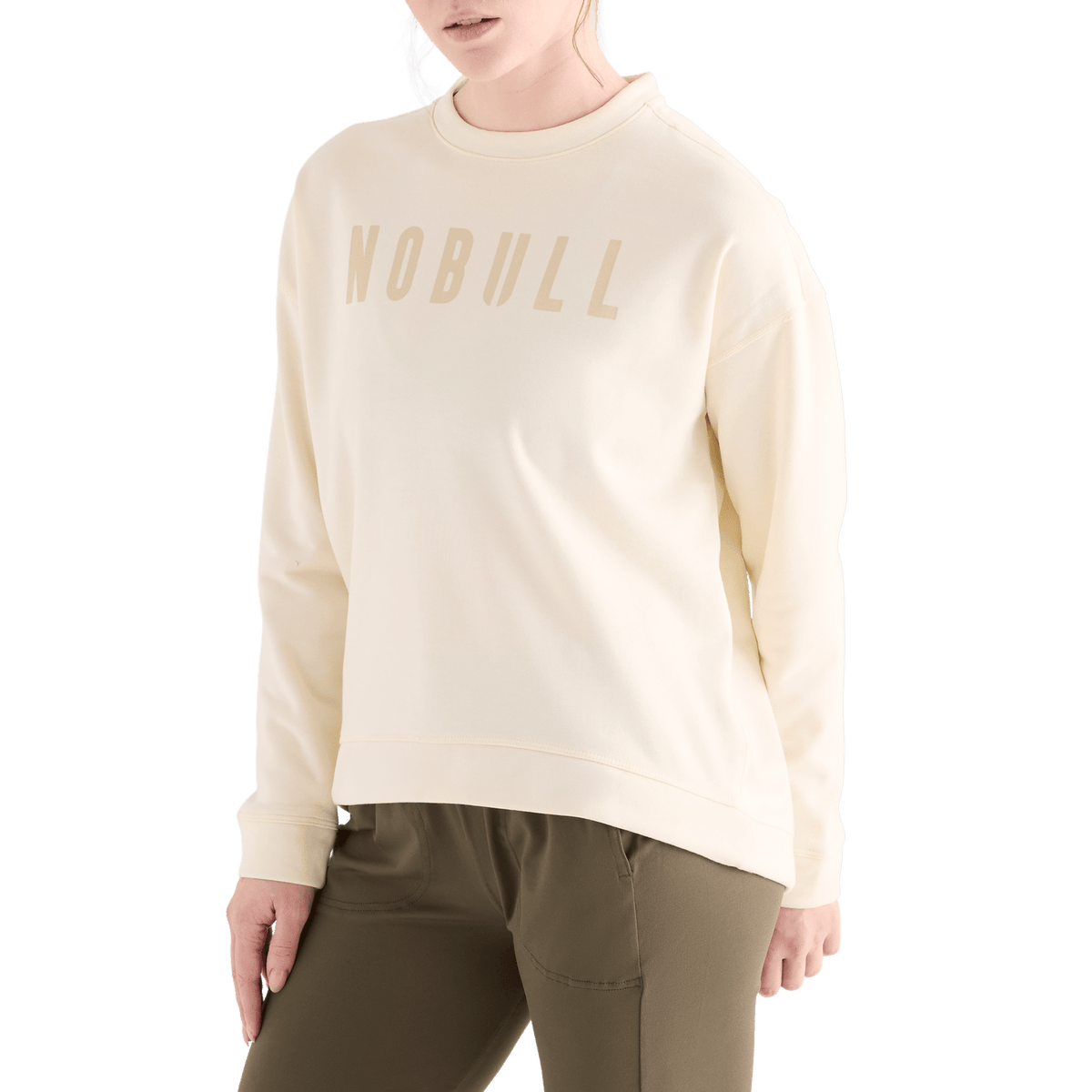 NOBULL Women's Ivory NOBULL Crew Sweatshirt