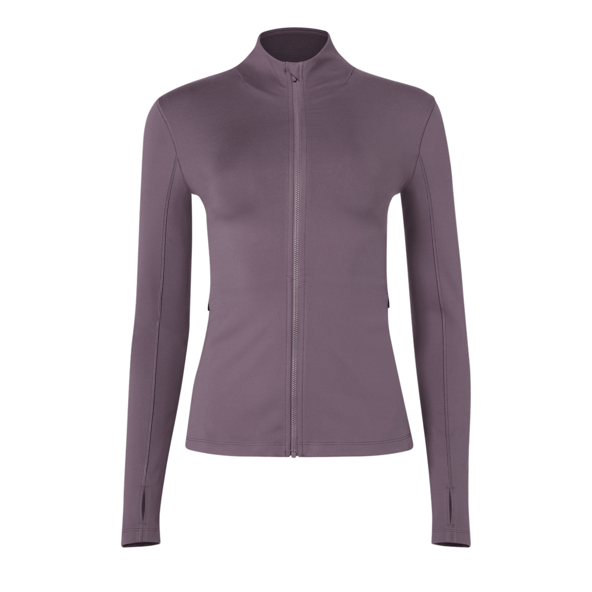 NOBULL Women's Black Plum Matte Zip-Up Jacket