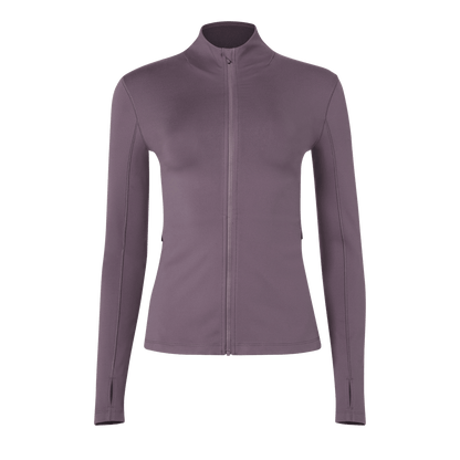 NOBULL Women's Black Plum Matte Zip-Up Jacket