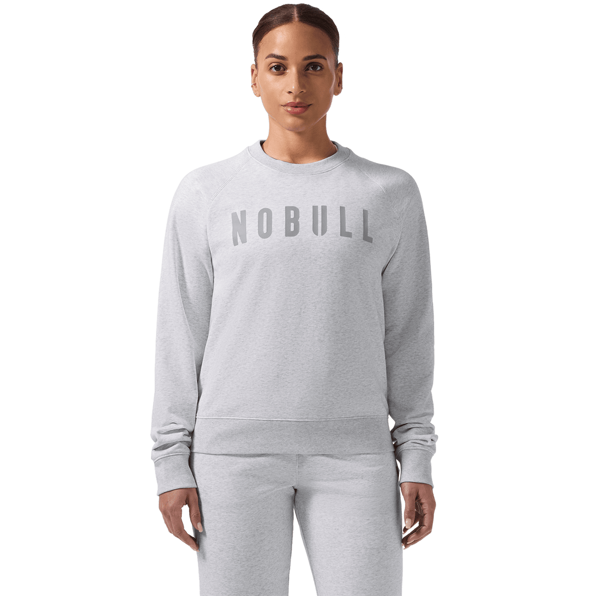 NOBULL Women's Light Grey Heather NOBULL Crew