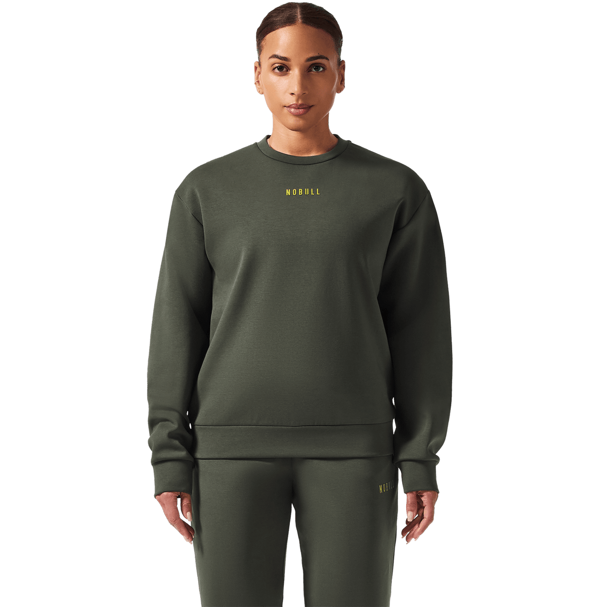 NOBULL Women's Dark Army Elements Crew Sweatshirt