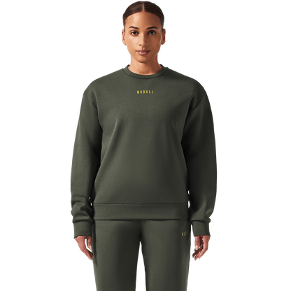 NOBULL Women's Dark Army Elements Crew Sweatshirt