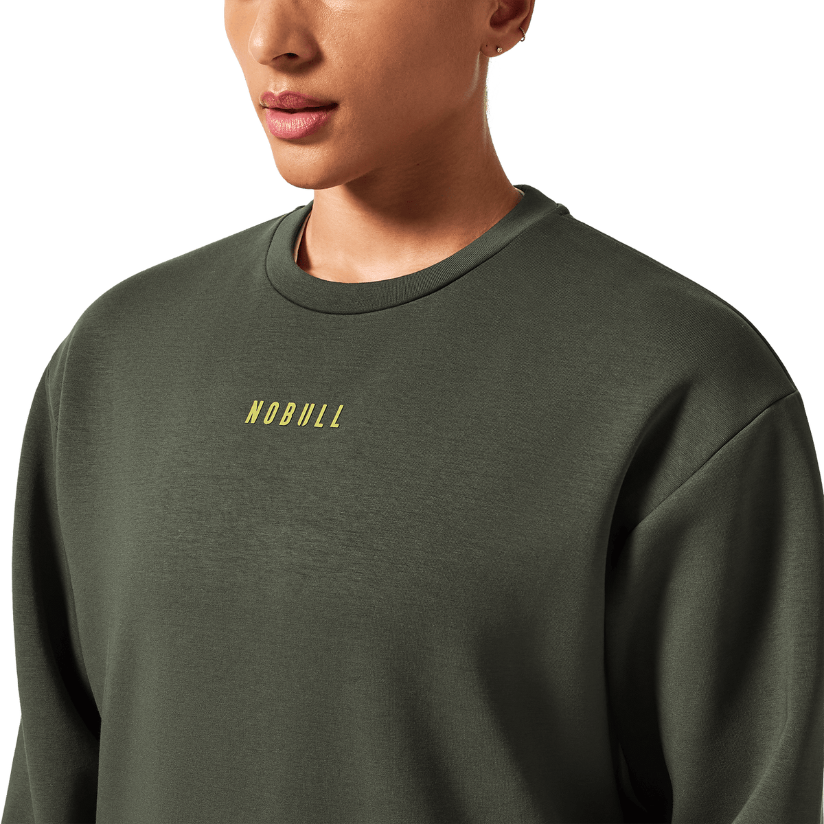 NOBULL Women's Dark Army Elements Crew Sweatshirt