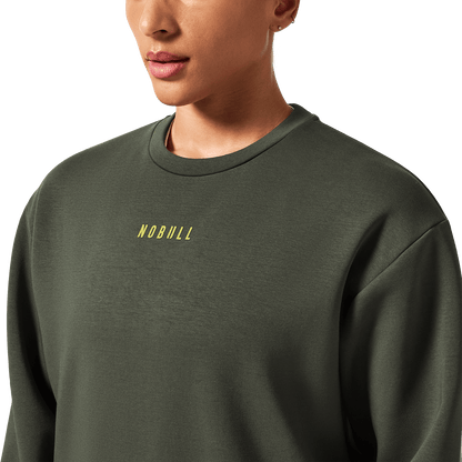 NOBULL Women's Dark Army Elements Crew Sweatshirt