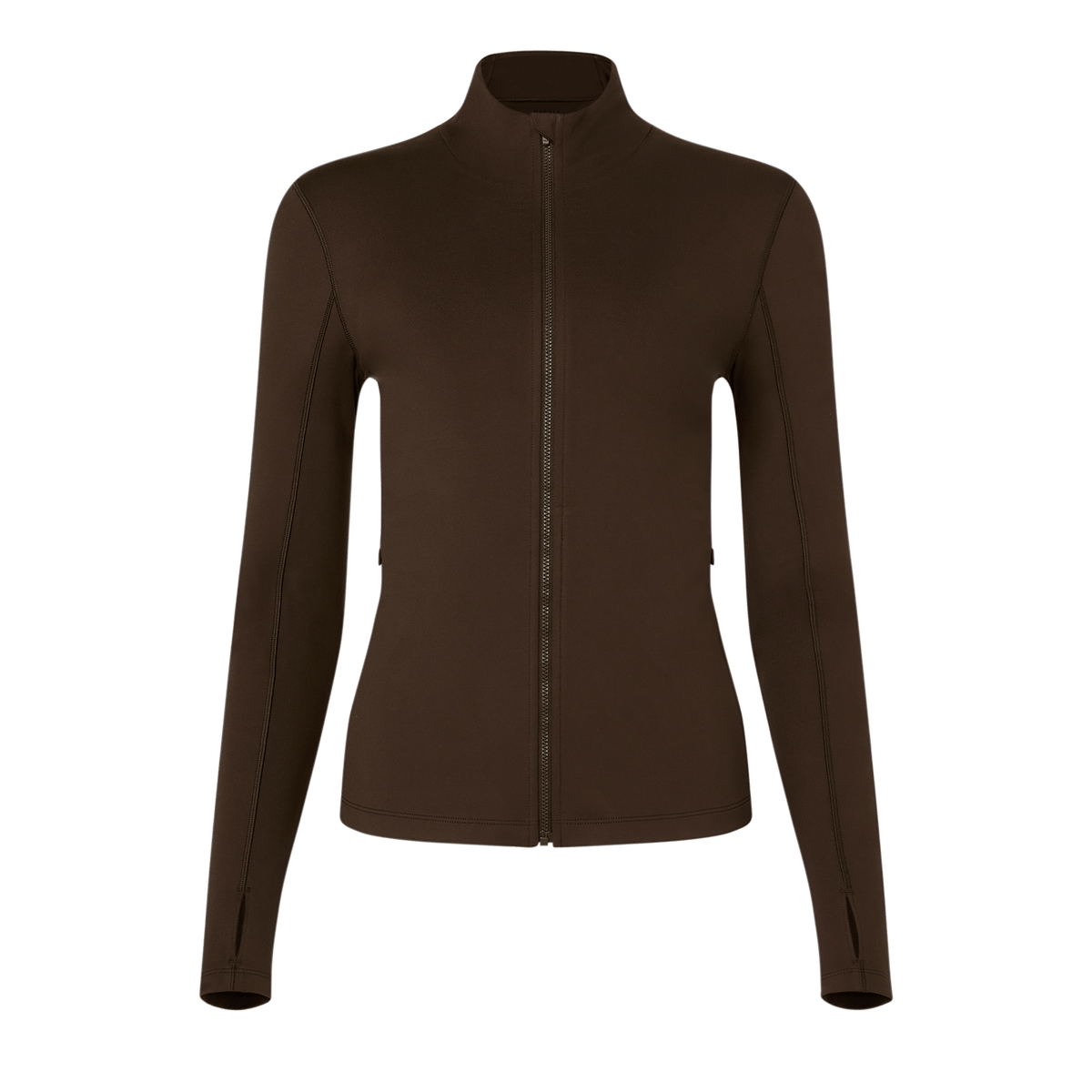 NOBULL Women's Chocolate Matte Zip-Up Jacket