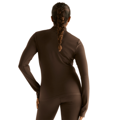 NOBULL Women's Chocolate Matte Zip-Up Jacket