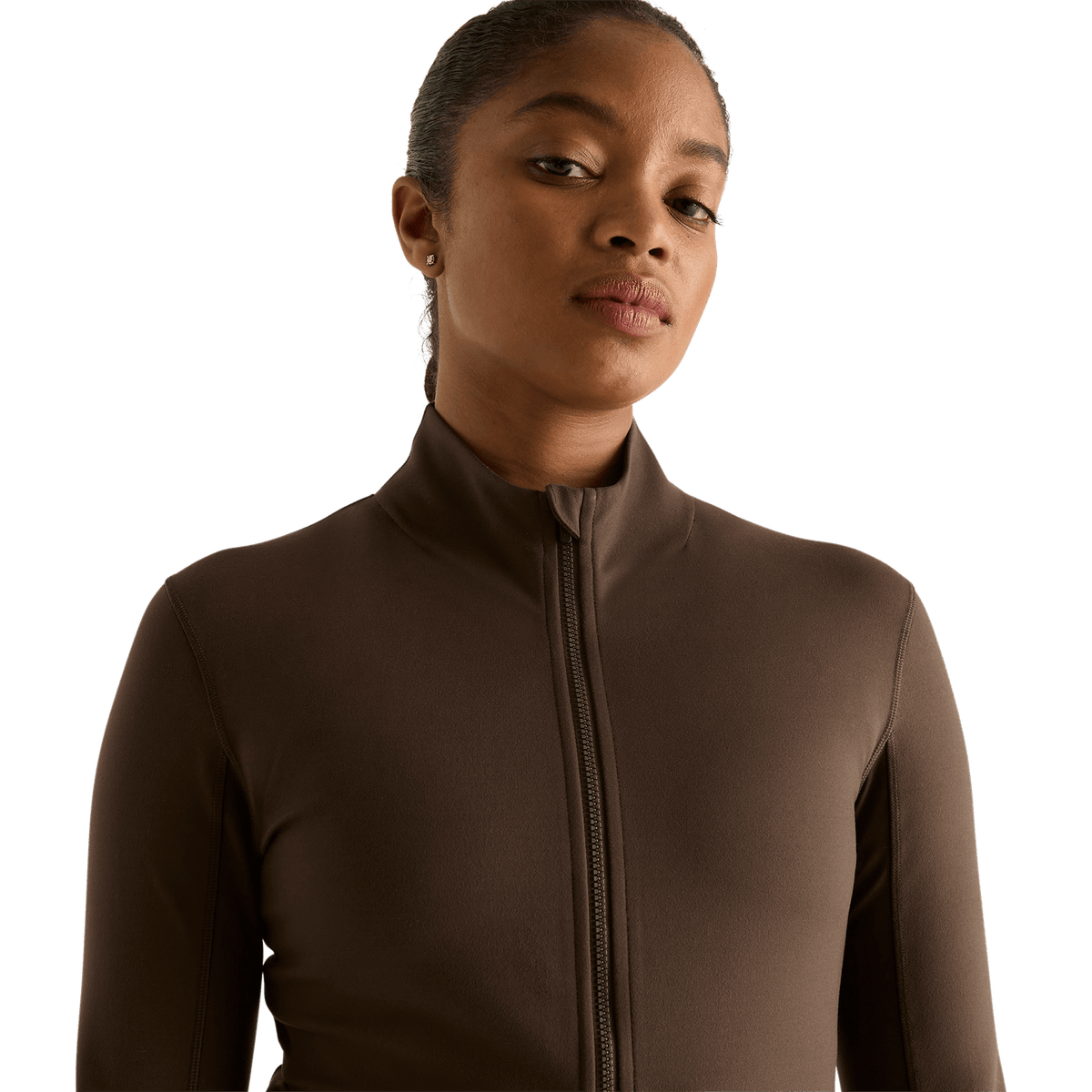 NOBULL Women's Chocolate Matte Zip-Up Jacket