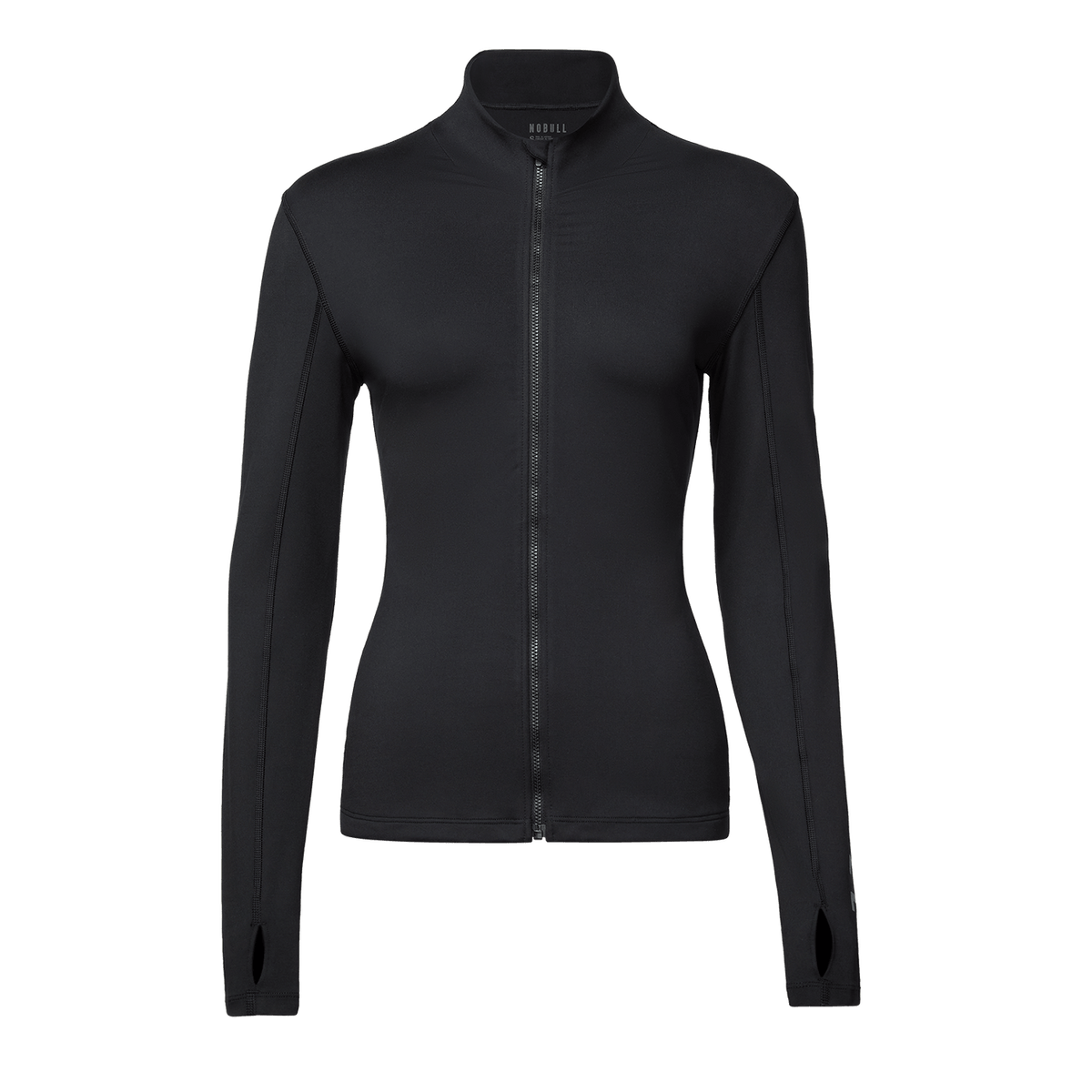 NOBULL Women's Black NOBULL Matte Zip-Up Jacket