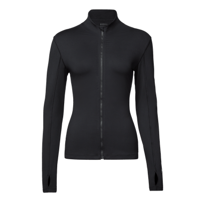 NOBULL Women's Black NOBULL Matte Zip-Up Jacket
