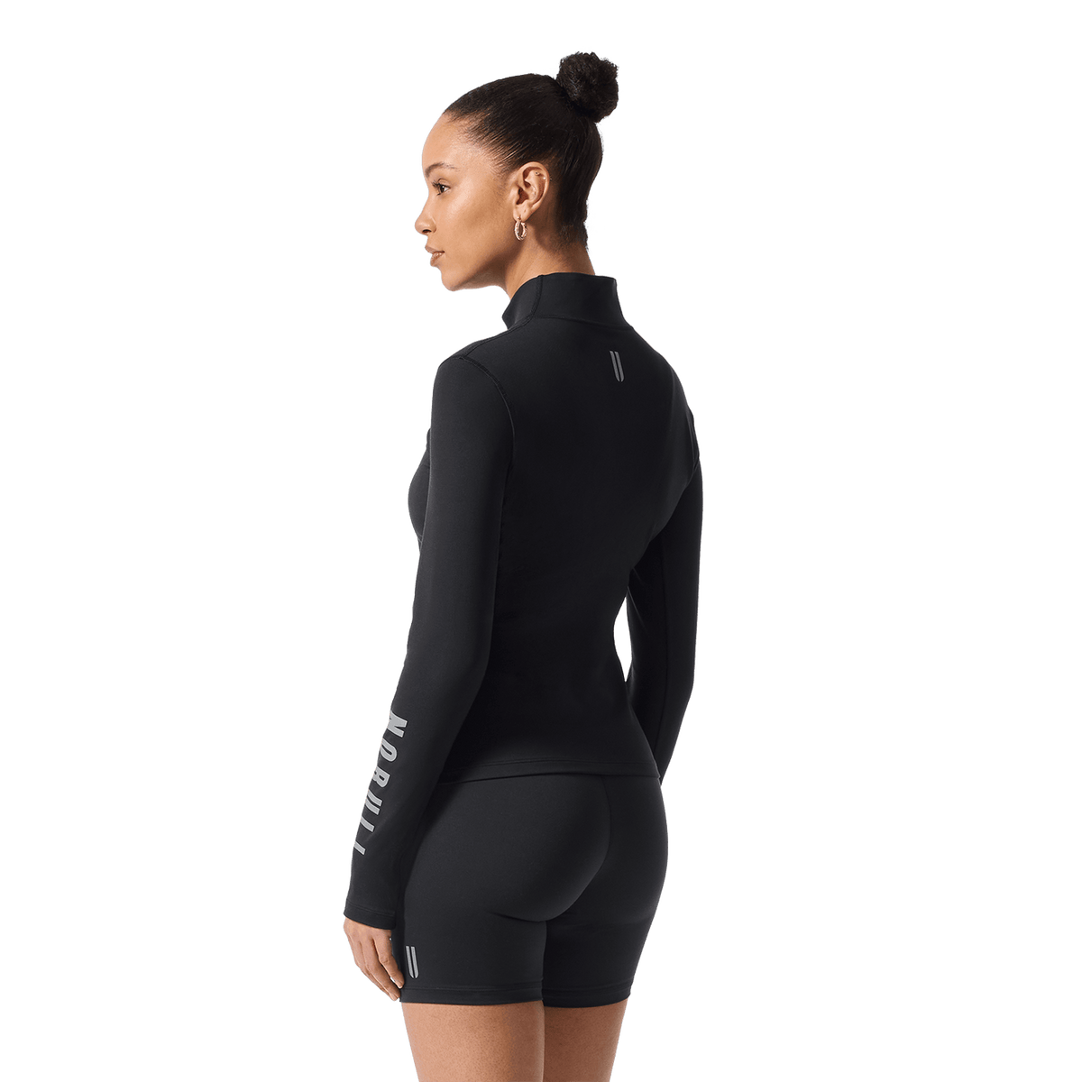 NOBULL Women's Black NOBULL Matte Zip-Up Jacket