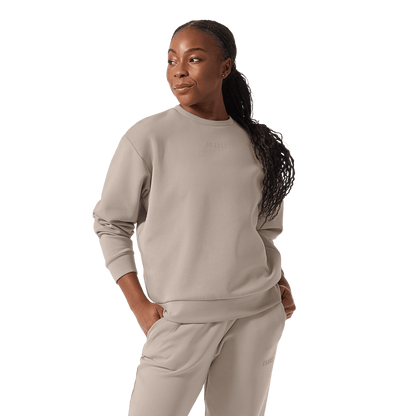 NOBULL Women's Taupe Elements Crew Sweatshirt