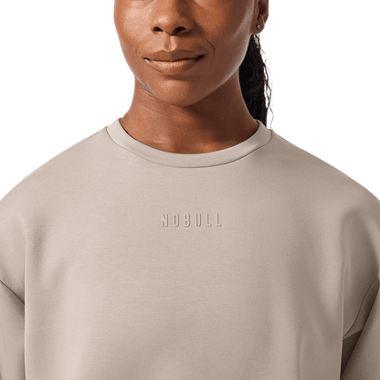 NOBULL Women's Taupe Elements Crew Sweatshirt