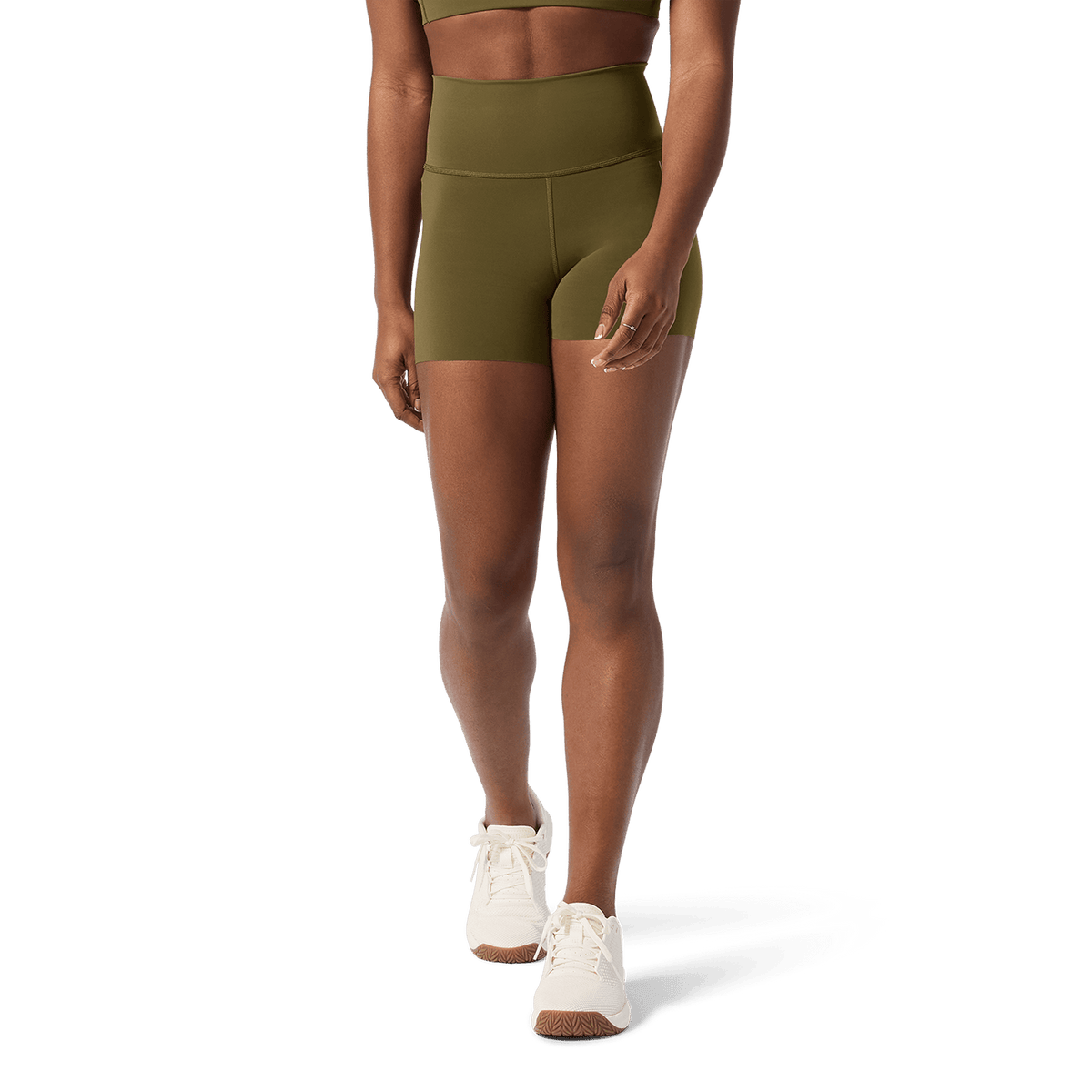 NOBULL Women's Tactical Green High-Rise Drive Short 4"