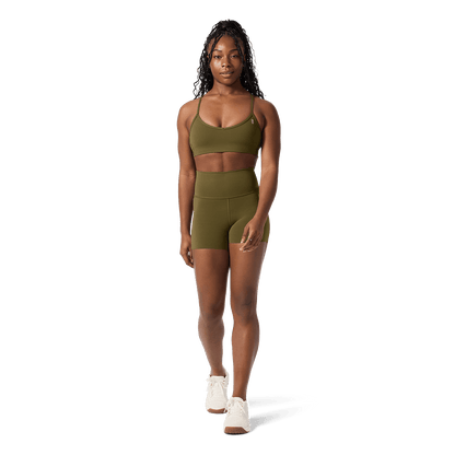 NOBULL Women's Tactical Green High-Rise Drive Short 4"