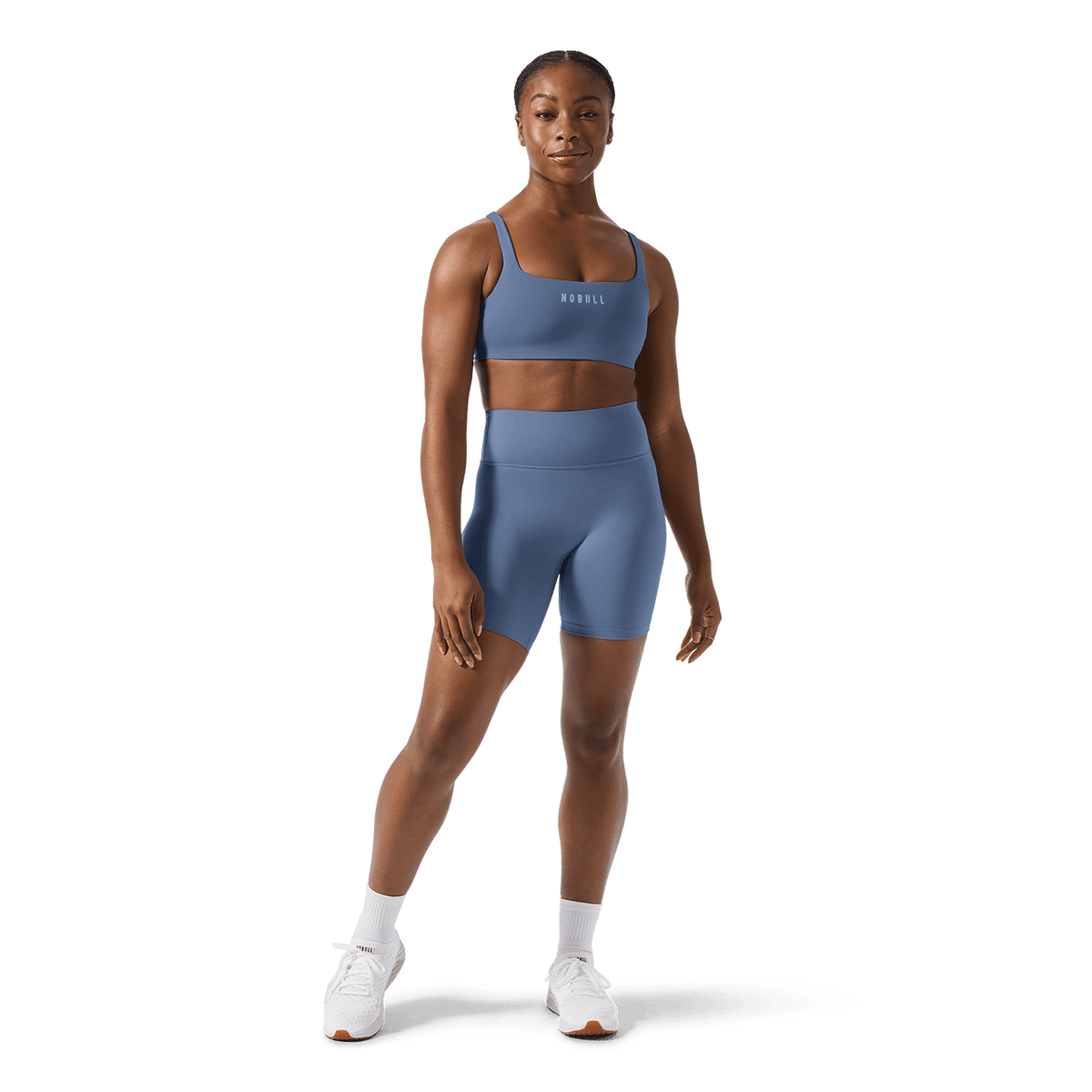 NOBULL Women's Dusty Blue U High-Rise Matte Short 6"