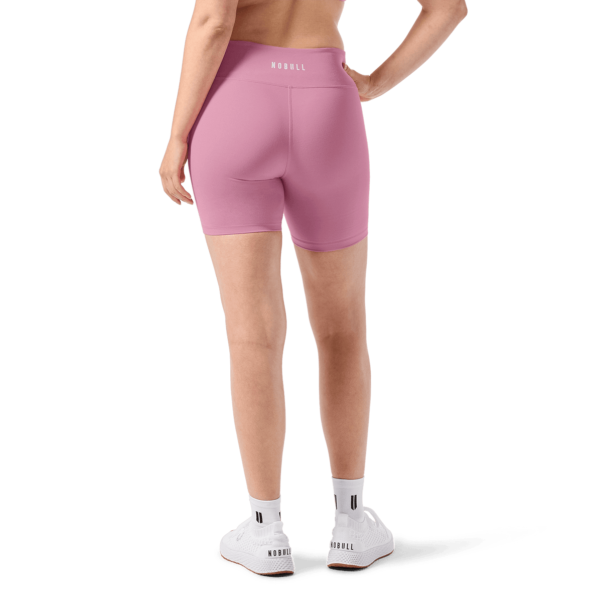 NOBULL Women's Soft Pink U High-Rise Matte Short 6"