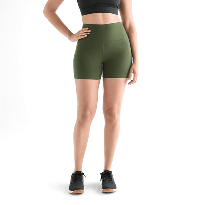 NOBULL Women's Dark Army 4" High-Rise Matte Short