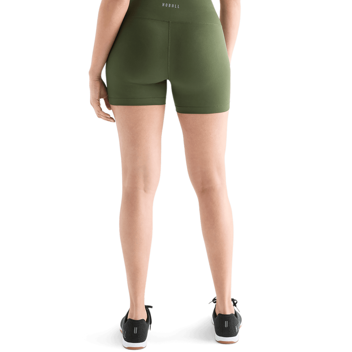 NOBULL Women's Dark Army 4" High-Rise Matte Short