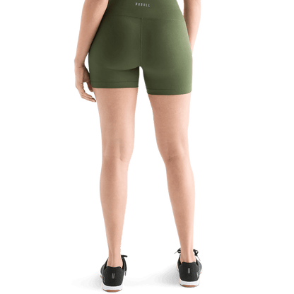 NOBULL Women's Dark Army 4" High-Rise Matte Short