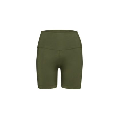 NOBULL Women's Dark Army 6" High-Rise Matte Short