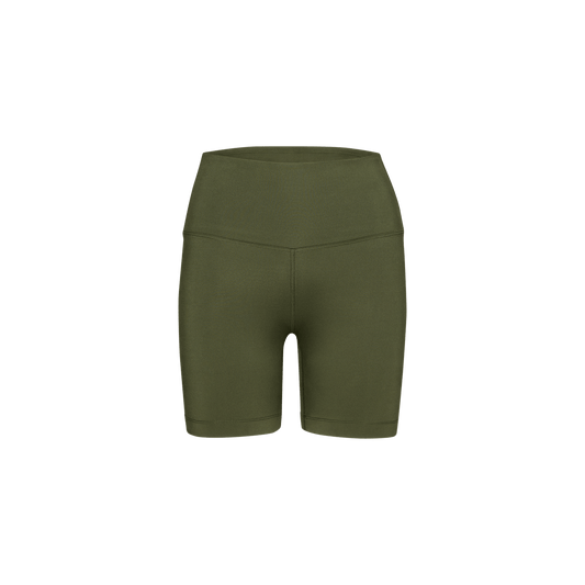 NOBULL Women's Dark Army 6" High-Rise Matte Short