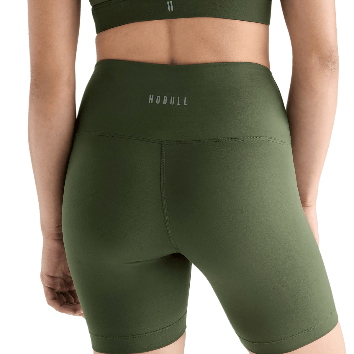 NOBULL Women's Dark Army 6" High-Rise Matte Short