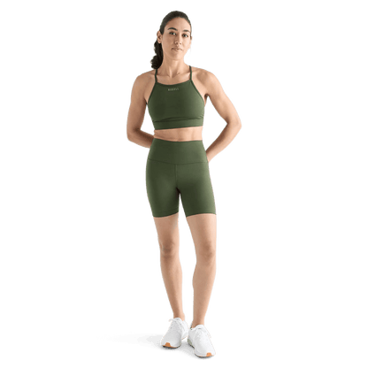 NOBULL Women's Dark Army 6" High-Rise Matte Short