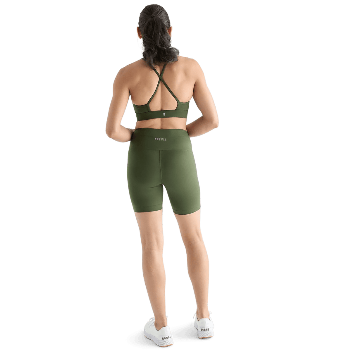 NOBULL Women's Dark Army 6" High-Rise Matte Short
