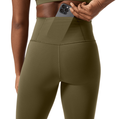 NOBULL Women's Tactical Green High-Rise Drive Tight 25"
