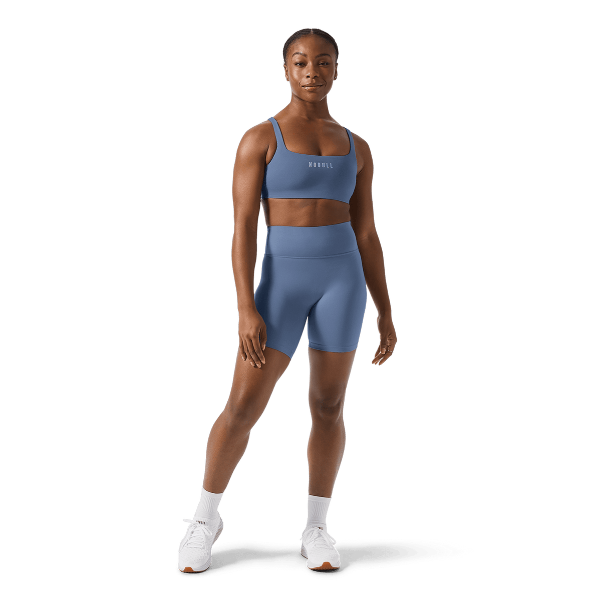 NOBULL Dusty Blue NOBULL Matte Square Neck Sports Bra