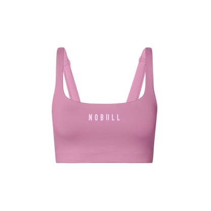 NOBULL Soft Pink NOBULL Matte Square Neck Sports Bra