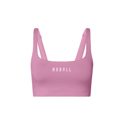 NOBULL Soft Pink NOBULL Matte Square Neck Sports Bra